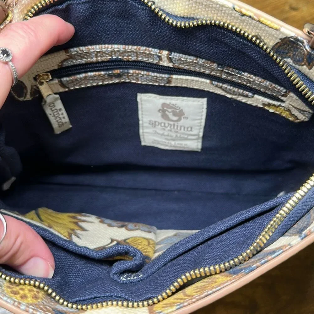 Spartina 449 Crossbody Bag Daufuskie Island Gold Hardware Purse Pocketbook Handb